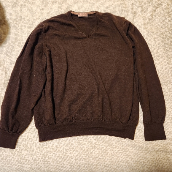 Thomas Pink Womens XL Brown Merino Wool Sweater - Picture 3 of 9